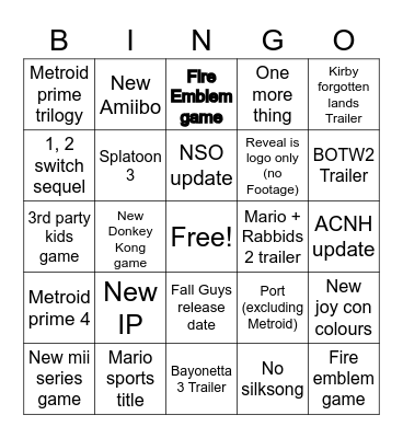 Direct Bingo Card