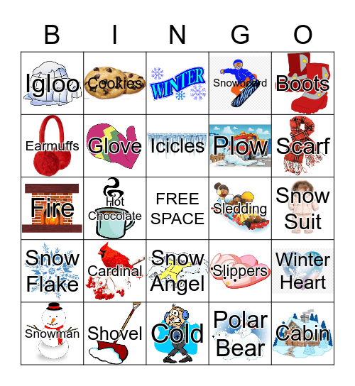 Winter Bingo Card