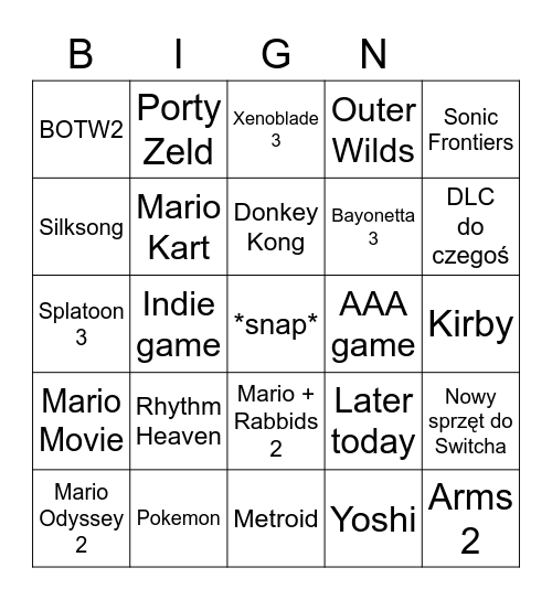 Direct 09.02.2022 Bingo Card