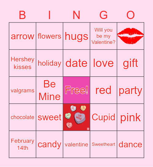 Valentine's Day Bingo Card