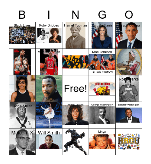 Black History Month Bingo Card