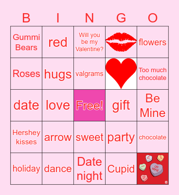 Valentine's Day Bingo Card