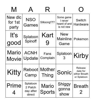 Direct Bingo Card