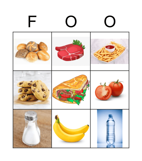 FOOD Bingo Card