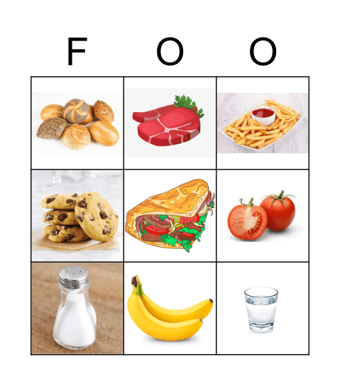 FOOD Bingo Card