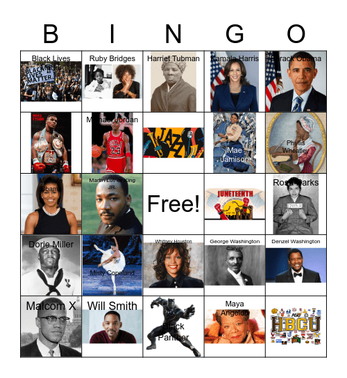 BEN Black History Month Bingo Card