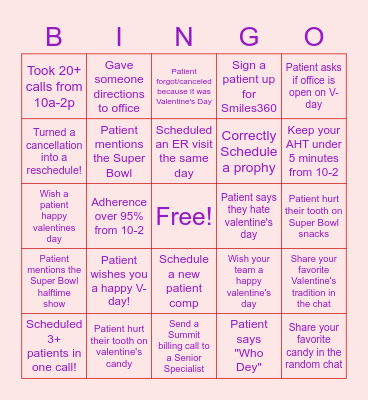 Valentine's Day Bingo! Bingo Card