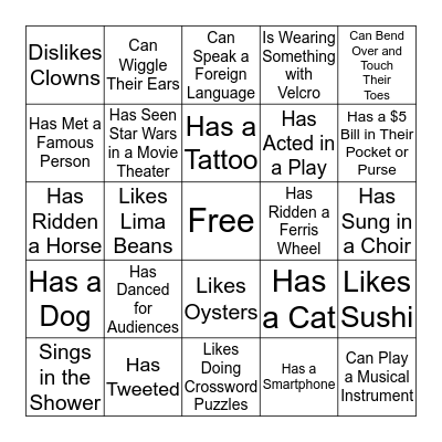 Anderson Reunion #1 Bingo Card