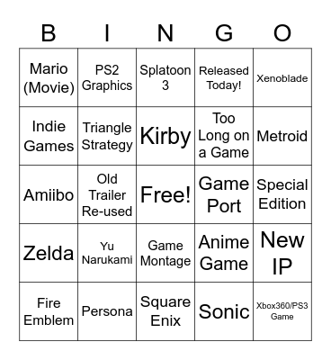 Direct Bingo Card