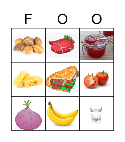 FOOD Bingo Card