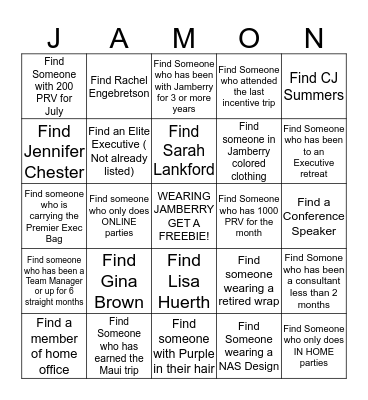 Battle Buddies Conference Scavenger Hunt Bingo Card