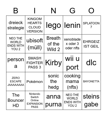 hallo maus Bingo Card