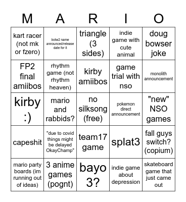 Direct 2/9 Bingo Card