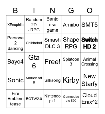 Direct Feb2022 Bingo Card