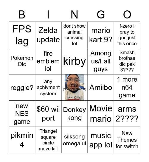 No Bingo Card