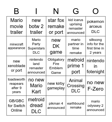 2/9/22 Direct Bingo Card