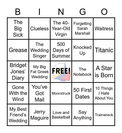 Romantic Movies Bingo Card