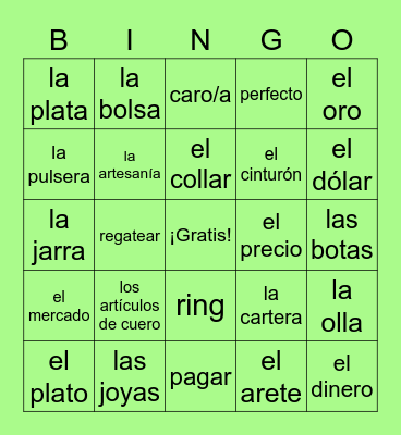 Unidad 4 Etapa 2 - Vocabulario En Contexto Bingo Card