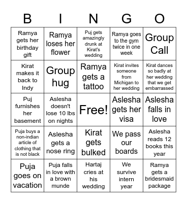 2022 Booty Patrol Bingo Card