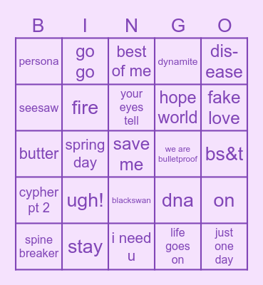 uarmyjhope_ Bingo Card