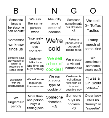 Cookies! Bingo Card