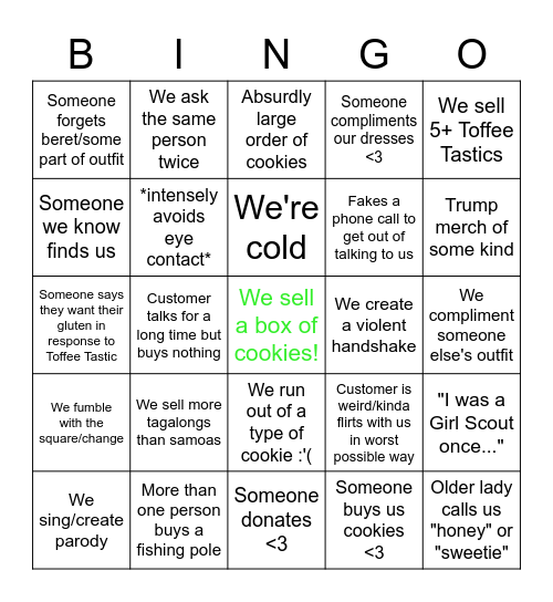 Cookies! Bingo Card