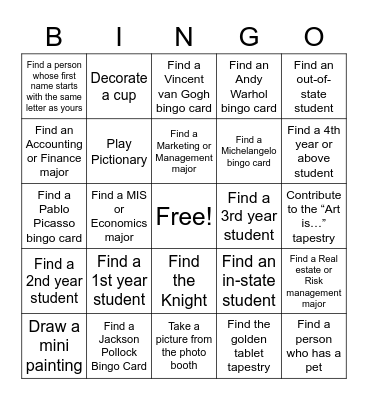 Terry Night-in Bingo Card