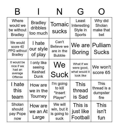 Bombaye Toxic Negativity Bingo Card