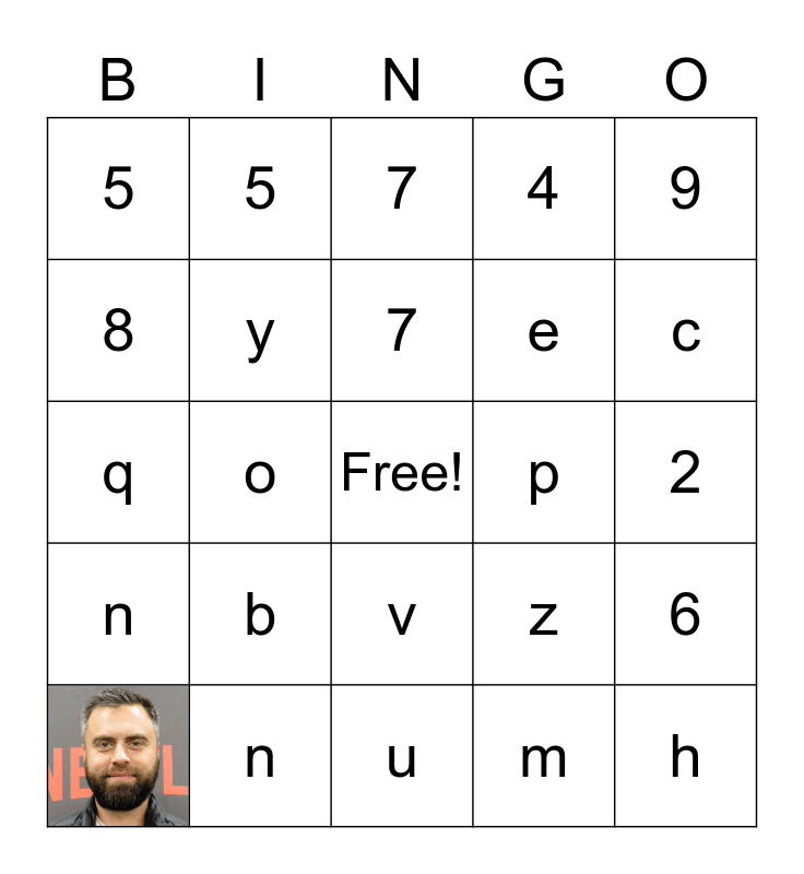 WFM Bingo Card