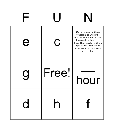 Systems Bingo Card