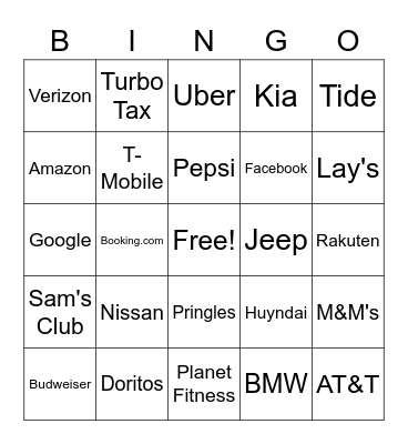 Commercial Bingo Card