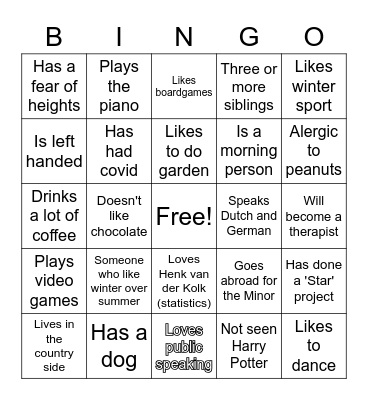 WF&JO Tutorial 1 Bingo Card
