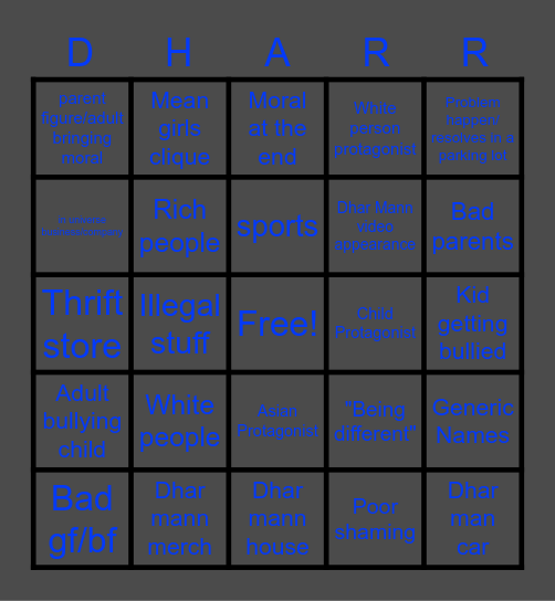 Dhar Mann Bingo Card