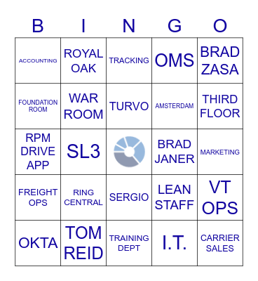 RPM Bingo Card