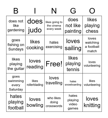 FIND SOMEONE WHO Bingo Card
