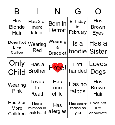 GALENTINES DAY  Bingo Card