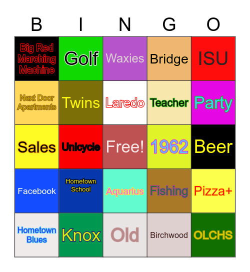 Birthday Bingo Card