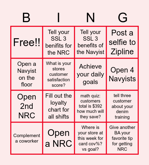 Virtual Valentine's Day Bingo Card