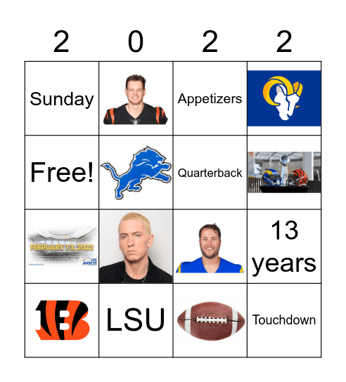 Super Bowl 2022 - Peer 2 Peer Bingo Card