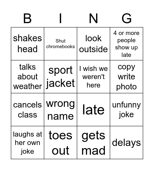 Hestn bingo Card