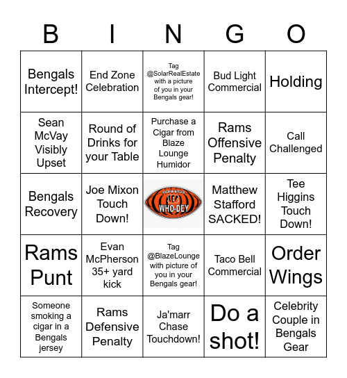 WHO DEY Bingo Card