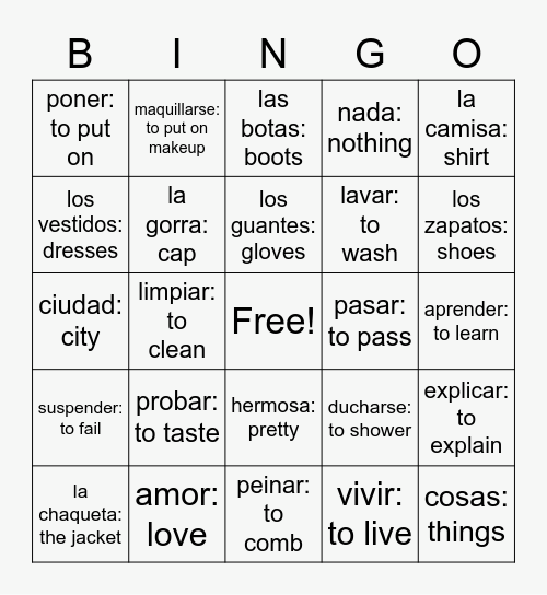 Bingo Card