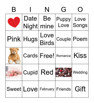 Valentine's Day Bingo Card