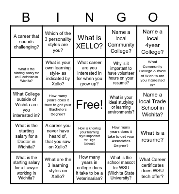 XELLO BINGO Card
