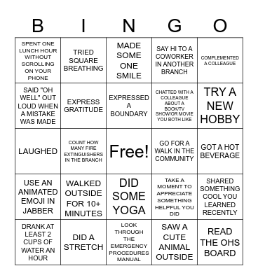 MCGILL BINGO Card