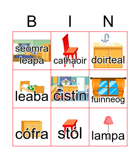 Sa Bhaile Bingo Card