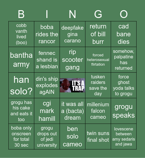 Bingo Fett Bingo Card