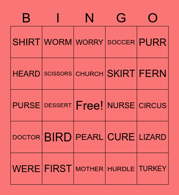 ER BINGO Card