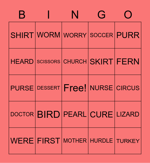 ER BINGO Card