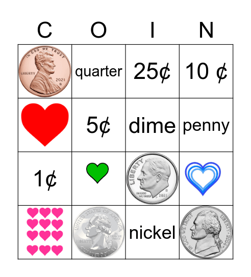 Valentine's Day Bingo Card